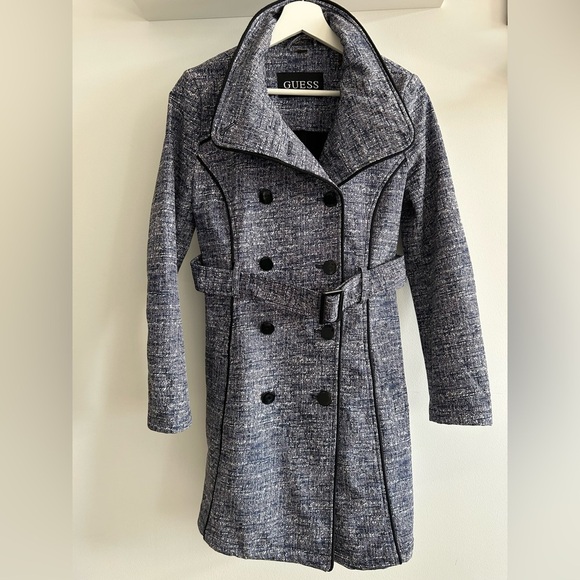 Guess Chic Double-Breasted Tweed Coat excellent condition - Picture 4 of 11